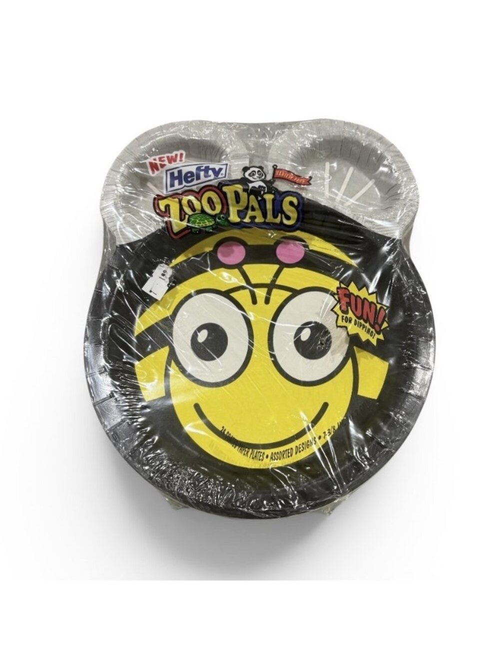 RARE. Sealed NOS Original Hefty Zoo Pals Assorted Designs Paper Plates 24 Pack